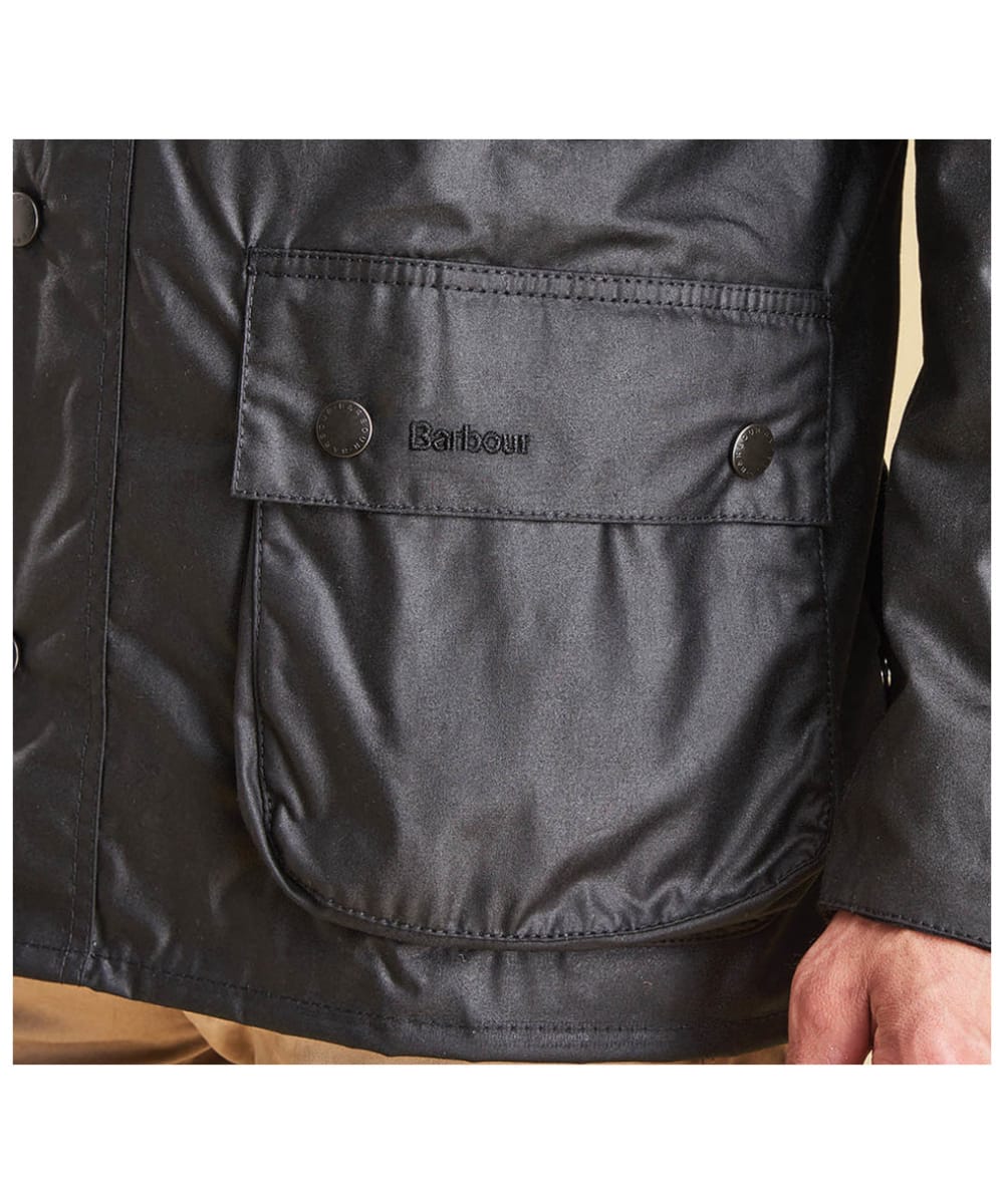 Barbour Ashby Wax Jacket - Black - Gillanders.ie Town & Country Clothing