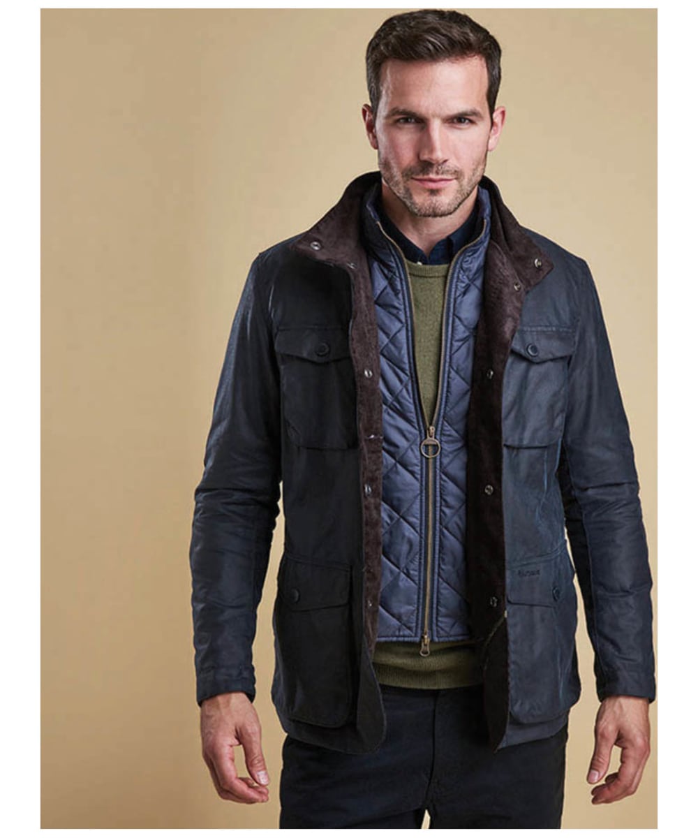 Barbour Men's Ogston Waxed Jacket - Navy - Gillanders.ie Town & Country ...