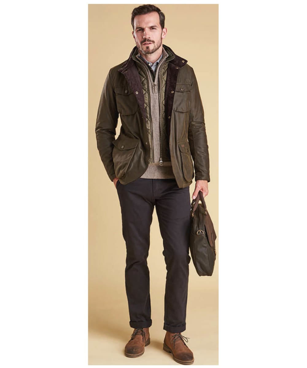 Barbour Men's Ogston Waxed Jacket Olive - Gillanders.ie Town & Country ...