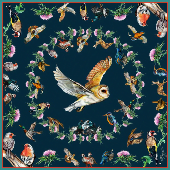 Clare_Haggas_walk_on_the_wildside_large_square_scarf_navy 2021-12-03 at 18.17.43